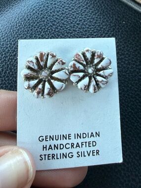 NWT - White/Copper Cluster Earrings